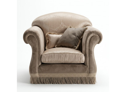 Fauteuil Sofa Canapé 1-Sëtz Designer Canapë Club Art déco Polster Fernseesall Lounge