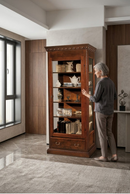 Miwwelen Massiv Holz Vitrinnen Glas Schaf Echt Holz Anrichte Vitrin Stuff