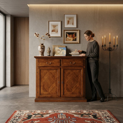 Kommodeschëffer Holz Säitbord Schaf Stillmassiv Kommode Wunnzëmmer Nei