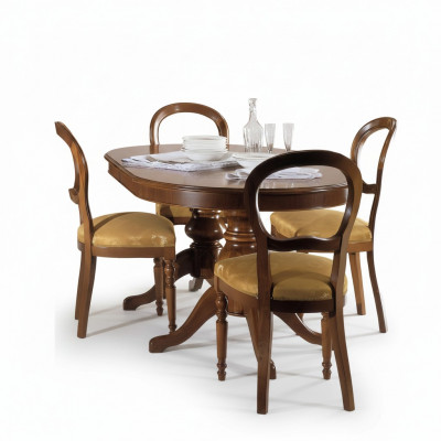 Iesszëmmer Miwwel Grupp Italien Miwwel Set Garnitur 5 Deeler Iessdësch 4 Still Luxus