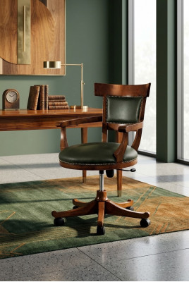 Stull op Rieder Wunnzëmmerdesign Iesszëmmerstill Holz Armleenen Nei Polsterung