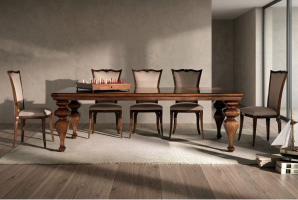Dësch Miwwelen Iessdësch Naturholz Retro Stil Iesszëmmer Wunnzëmmer Iessdëscher Holz