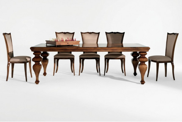 Dësch Miwwelen Iessdësch Naturholz Retro Stil Iesszëmmer Wunnzëmmer Iessdëscher Holz