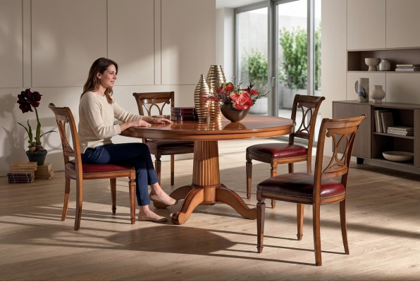 Set vun 4x Still Art Déco Polster Design Nei Holz Iess-Stull Zëmmer Set Sëtz