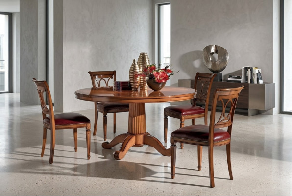 Set vun 4x Still Art Déco Polster Design Nei Holz Iess-Stull Zëmmer Set Sëtz