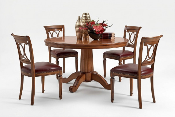Set vun 4x Still Art Déco Polster Design Nei Holz Iess-Stull Zëmmer Set Sëtz