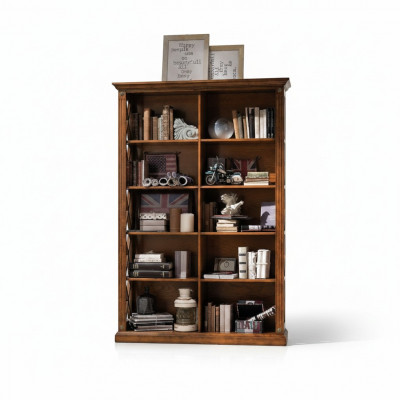 Wunnzëmmer Vitrin Schaf Bücher Regal Anrichte Klassesch Miwwelen Regaler Holz