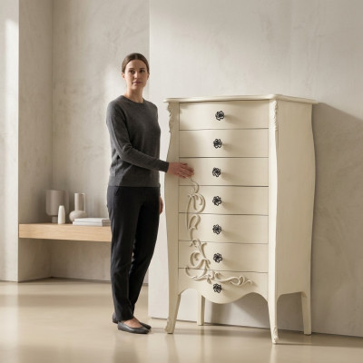 Nuechtstësch Nuechtschaf Kommoud Konsol Beistell mat Tirang Konsolen Designer