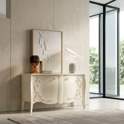 Kommoden Wunnzëmmer Kommode Scheiwen Holz Sideboard Schaf Schief Massiv.