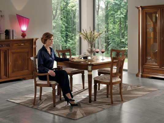 Luxus Iessdësch Auszéierbaren Dësch Holz Dëscher Modern Iesszëmmer Design Italienesch