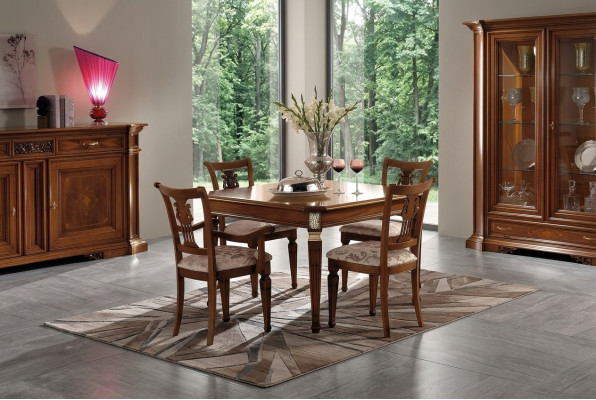 Luxus Iessdësch Auszéierbaren Dësch Holz Dëscher Modern Iesszëmmer Design Italienesch