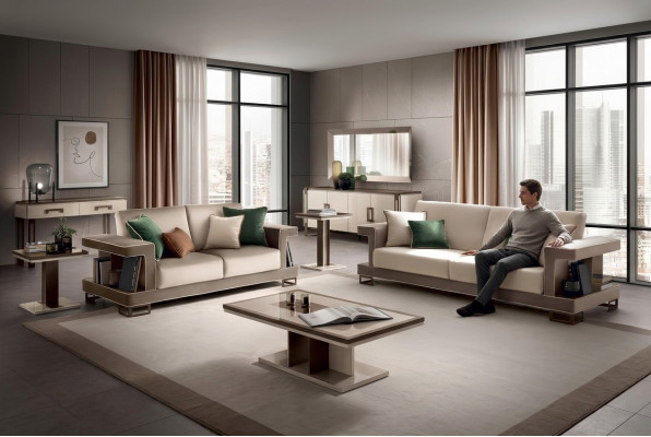 Sofagarnitur 3 2 Sëtzer Set Design Sofa Polster Couchen Canapé Modern Luxus Nei