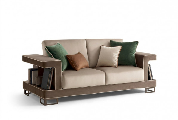 Sofa 3 Sëtzer Lieder Sofas Couch Polster Garnitur Couchen Miwwelen Luxus Dräisëtzer