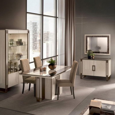 Iesszëmmer Set 3tlg. Iessdësch Vitrine Kommode modern Iesszëmmerméibels Set Italien