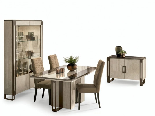 Iesszëmmer Set 3tlg. Iessdësch Vitrine Kommode modern Iesszëmmerméibels Set Italien
