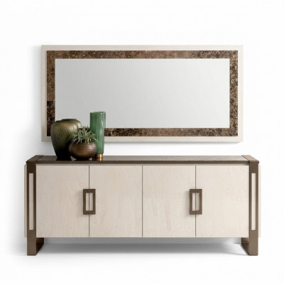 Designer Kommoden Anrichte Side Low Board Schaf Wohnzëmmer Regal Luxus Spigel
