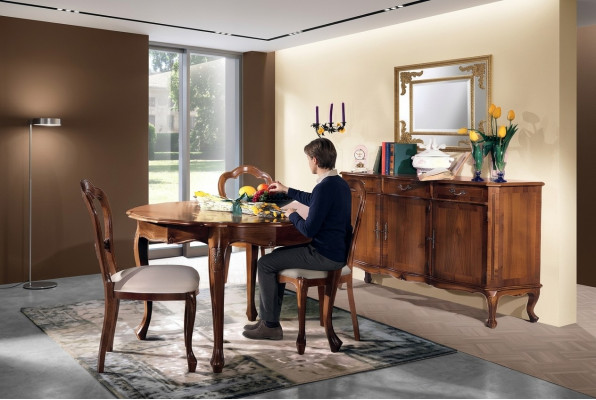 Schaf Wunnzëmmer Regal Luxus Holz Design Kommode Anrecht Säit Braun Miwwelen