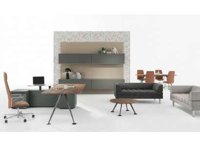 Eckschafft Miwwelen Büro Zëmmer Miwweldesign Schreifdësch Holz Dësch Dëscher