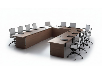 Konferenzdësch Still Grupp Büro Miwwelen Italien Büro Dësch Versammlung Dësch 7 Stéck.