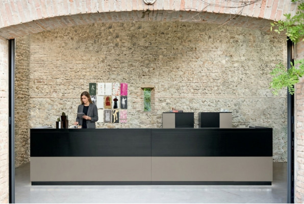 Thekendëscher Empfangsdësch Büro-Miwwelen Empfangsdëscher Dësch Kanzlei Praxis Frezza