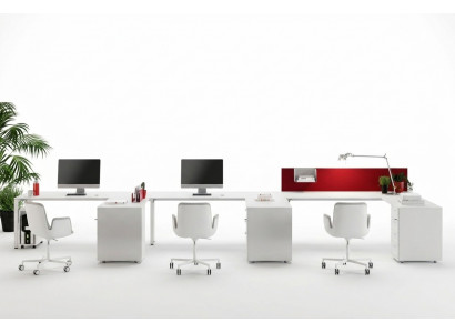 Eckschreibtisch Computerdësch Aarbechtszëmmer Bürosmobiliär Computermobiliär 3-deeleger Set