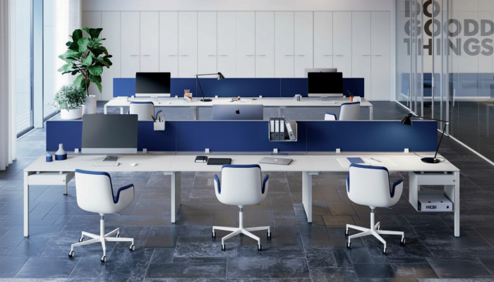 Aarbechtsdësch Counter 6 Persounen Büro Dësch Aarbechtszëmmer Büro Miwwel Dësch Dëscher