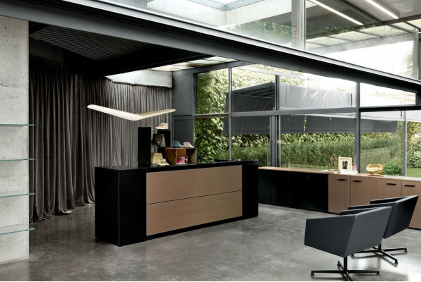Empfangsdësch Bürosmoobel Thekenmoobel Dësch Kanzlei Praxis Frezza Empfangsdëscher