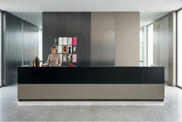 Receptioun Empfangsdësch Comptoir Aarbechtsdësch Büro Miwwelen Receptioun Dësch Büro Neijor