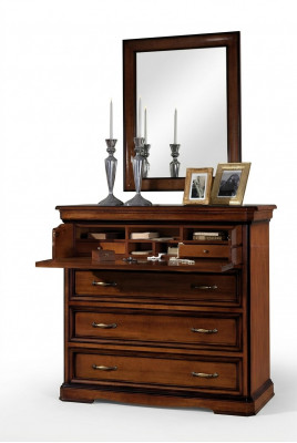 Buffet Holz Schublaafschaf Kommode mat 3 Schief Sideboard Schiefen