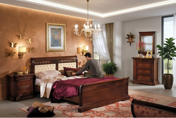 Bett Duebelbett Holzbett Miwwelen Massivholz Schlofzëmmer Designbett Holz Better