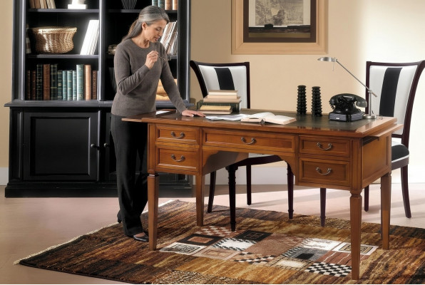 Schreibdësch mat Tiräng Schreibdësch Design Holzschreibdësch Schreibdëscher