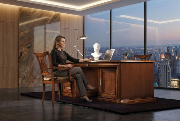 Designer Schreifdësch Dësch Miwwelen Büro Schreifdëscher Massivholz Dëscher Italien