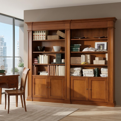 Regal Vollholzaktennoun Büro Schaf Regal Schief Bibliothéiksschaf Massiv