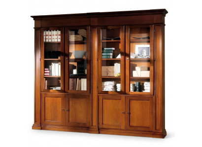 Wunnzëmmer Schaf Regal Bicherregal Holzbüroschaf Schranken Vitrinn Italien