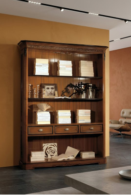 Büro Bicherregal Holz Bicherregal mat Schief Design Aarbechtszëmmer Miwwelen Nei