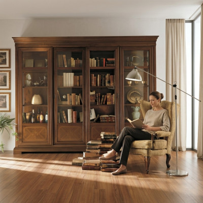 Büro Regal Schaf Tirang Büroschaf Glasdieren Miwwelen Design Massiv Holz