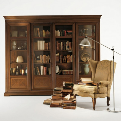 Büro Regal Schaf Tirang Büroschaf Glasdieren Miwwelen Design Massiv Holz