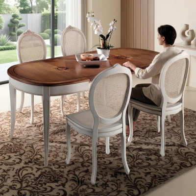 Iessdësch antik Stil massiv Holz Italienesch Iessdëscher Dësch Holz Dëscher Miwwelen