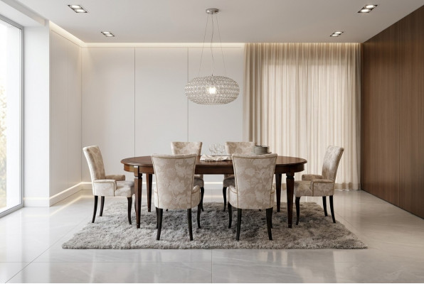 Luxus Iessdësch Italienesch Design Miwwelen Ariichtung Dëscher Massivholz Dësch Neit
