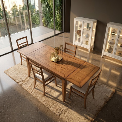 Naturholz Iessdësch Dësch Design Modern Iesszëmmer Schiifdësch Nei