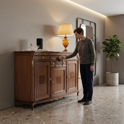 Kommode Anrichte Sideboard Braun Massiv Holz Schaf Möbel Kommoden Sideboards