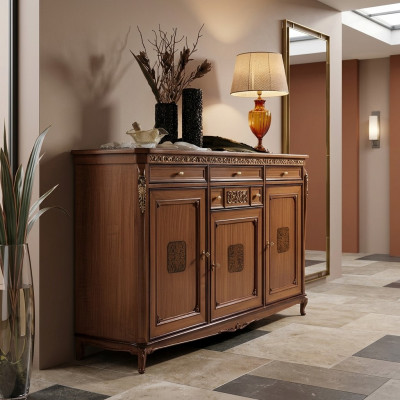 Kommode Anrichte Sideboard Braun Massiv Holz Schaf Möbel Kommoden Sideboards