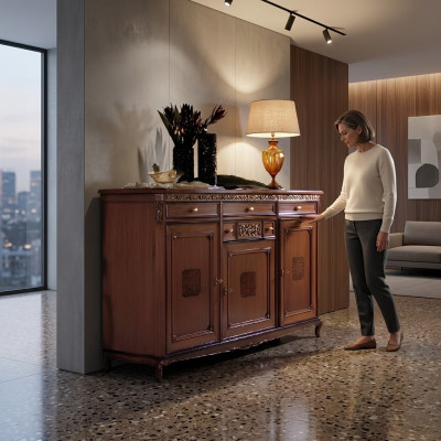 Kommode Wunnzëmmer Kommode Schief Holz Sideboard Schaf Schief Massiv
