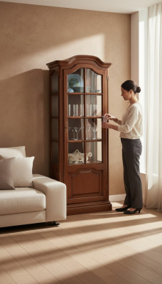 Massivholz Kommode Wunnzëmmer Sideboard Kommode Vaccari cav giovanni Vitrinen.