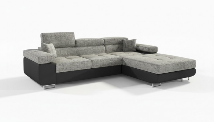 Ecksofa L-Form Wunnlandschaft Designer Sofa Couch Polster Sëtz Garnitur Textil