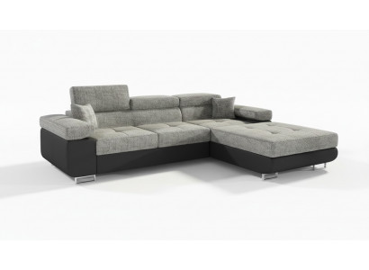 Ecksofa L-Form Wunnlandschaft Designer Sofa Couch Polster Sëtz Garnitur Textil