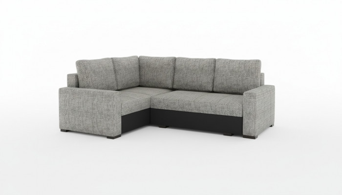 Eckcouch an L-Form, Canapé, Couch, gepolsstert Eckcouchen, Wunnlandschaft, Ledercouch, Miwwelen, Stoff.