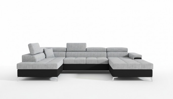 Stoff U-Form Canapé Wunnlandschaft Ecksofa Garnitur Design Modern Sofa Modern Nei