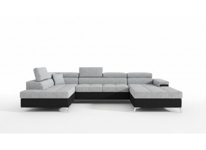 Stoff U-Form Canapé Wunnlandschaft Ecksofa Garnitur Design Modern Sofa Modern Nei