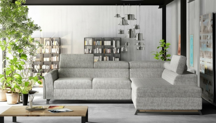 Déngen-Sofa Couch Kannersofa Textil Polster Garnitur Wunnlandschaft L-Form Stoff